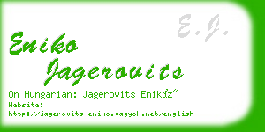 eniko jagerovits business card